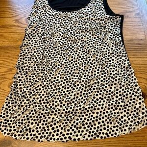 Jason Maxwell Sleeveless Black and White Ruffled Top